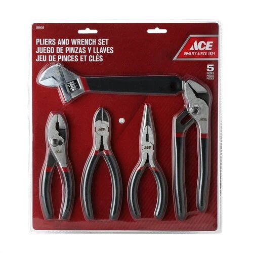 ACE HARDWARE 5-PIECE PLIERS AND WRENCH SET
